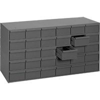 Industrial Drawer Cabinets, 30 Drawers, 33-3/4" W x 11-5/8" D x 17-3/4" H, Grey Haskins Industrial Inc.