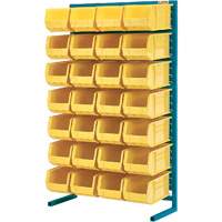 Single-Sided Stationary Bin Rack, 36" W x 12" D x 61" H, 28 Bins Haskins Industrial Inc.