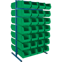 Double-Sided Stationary Bin Rack, 61" W x 56" D x 24" H, 56 Bins Haskins Industrial Inc.