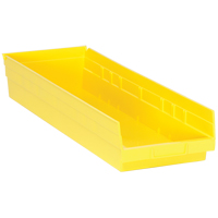 Bacs de rangement pour tablettes, 8-3/8" la x 4" H x 23-5/8" p, Jaune, Capacit&eacute; 50 lb Haskins Industrial Inc.