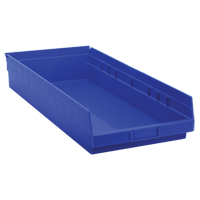 Bacs de rangement pour tablettes, 11-1/8" la x 4" H x 23-5/8" p, Bleu, Capacit&eacute; 50 lb Haskins Industrial Inc.