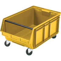 Mobile Giant Stacking Bin, 11-7/8" H x 18-3/8" W x 29" D, 150 lbs. Capacity, Yellow Haskins Industrial Inc.