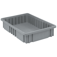 Contenants Divider Box, Plastique, 16,5" la x 10,9" p x 3,5" h, Gris Haskins Industrial Inc.