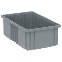 Contenants Divider Box, Plastique, 16,5" la x 10,9" p x 6" h, Gris Haskins Industrial Inc.