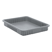 Contenants Divider Box, Plastique, 22,5" la x 17,5" p x 3" h, Gris Haskins Industrial Inc.