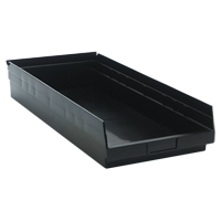Bac pour &eacute;tag&egrave;re &eacute;conomique, 11-1/8" la x 4" H x 23-5/8" p, Noir, Capacit&eacute; 60 lb Haskins Industrial Inc.