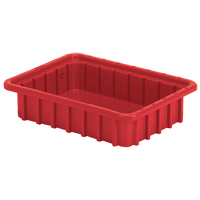 Divider Box&reg; Containers, Polyethylene, 22.4" W x 17.4" D x 5" H, Red Haskins Industrial Inc.
