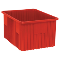 Contenants Divider Box, Plastique, 22,5" la x 17,5" p x 12" h, Rouge Haskins Industrial Inc.