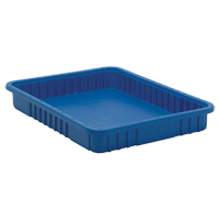 Contenants Divider Box, Plastique, 22,5" la x 17,5" p x 3" h, Bleu Haskins Industrial Inc.