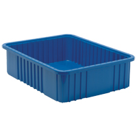 Divider Box&reg; Containers, Plastic, 22.5" W x 17.5" D x 6" H, Blue Haskins Industrial Inc.