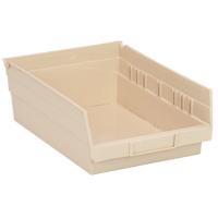 Economy Shelf Bin, 8-3/8" W x 4" H x 11-5/8" D, Ivory Haskins Industrial Inc.