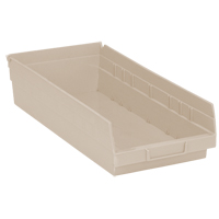 Economy Shelf Bin, 8-3/8" W x 4" H x 17-7/8" D, Ivory Haskins Industrial Inc.