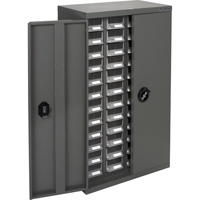 KPC-400 Parts Cabinet, Galvanized Steel, 48 Drawers, 22-3/5" x 10-4/5" x 36-9/10", Grey Haskins Industrial Inc.