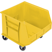 Mobile Bin, 14" H x 16-1/2" W x 18" D, 75 lbs. Capacity, Yellow Haskins Industrial Inc.
