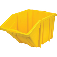 Jumbo Plastic Bin, 15-1/2" W x 13" H x 25" D, Yellow, 200 lbs. Capacity Haskins Industrial Inc.