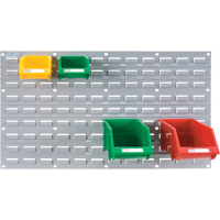 Metal Louvered Panel Bin Support Rack, 32 Bins, 36" W x 1/8" D x 19" H Haskins Industrial Inc.