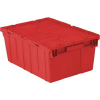 Contenants de distribution Flipak en plastique poly&eacute;thyl&egrave;ne (PE), 21,9" x 15,2" x 9,3", Rouge Haskins Industrial Inc.