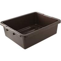 Undivided Bus/Utility Box, 7" H x 21.5" D x 17" L, Plastic, Brown Haskins Industrial Inc.