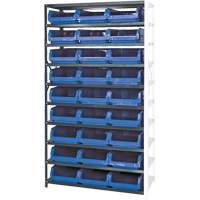 Shelving Unit with Stacking Bins, Steel, Magnum Bin, 650 lbs. Capacity, 42" W x 76" H Haskins Industrial Inc.