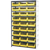 Shelving Unit with Stacking Bins, Steel, Magnum Bin, 650 lbs. Capacity, 42" W x 76" H Haskins Industrial Inc.