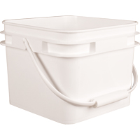 Square Pail, Plastic, 2.1 gal. Haskins Industrial Inc.