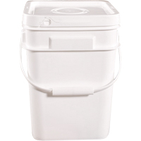 Square Pail, Plastic, 4 gal. Haskins Industrial Inc.