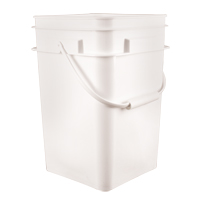 Square Pail, Plastic, 4.25 gal. Haskins Industrial Inc.