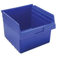 Store-Max Shelf Bins, 11-1/8" W x 8" H x 11-5/8" D, Blue, 44 lbs. Capacity Haskins Industrial Inc.