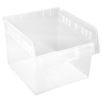 Store-Max Shelf Bins, 11-1/8" W x 8" H x 11-5/8" D, Clear, 44 lbs. Capacity Haskins Industrial Inc.