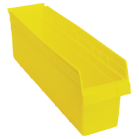 Store-Max Shelf Bins, 6-5/8" W x 8" H x 23-5/8" D, Yellow, 68 lbs. Capacity Haskins Industrial Inc.