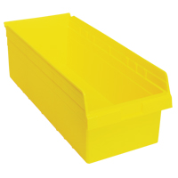 Store-Max Shelf Bins, 11-1/8" W x 8" H x 23-5/8" D, Yellow, 68 lbs. Capacity Haskins Industrial Inc.
