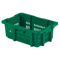 Contenant en plastique Stack-N-Nest pour la manutention des aliments, 16" x 23,9" x 8,8", Vert Haskins Industrial Inc.
