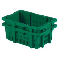Contenant en plastique Stack-N-Nest pour la manutention des aliments, 16" x 23,9" x 8,8", Vert Haskins Industrial Inc.