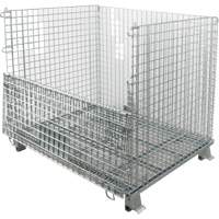 Collapsible Wire Container, 40" W x 48" D x 42" H, 4000 lbs. Capacity Haskins Industrial Inc.