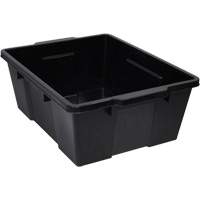 Plastic Latch Container, 15.875" W x 21" D x 7.75" H, Black Haskins Industrial Inc.