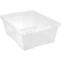 Plastic Latch Container, 15.875" W x 21" D x 7.75" H, Clear Haskins Industrial Inc.