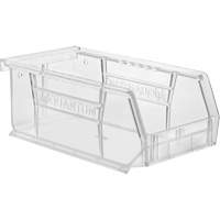 Crystal Clear Ultra Bins, 4-1/8" W x 3" H x 7-3/8" D, Clear Haskins Industrial Inc.