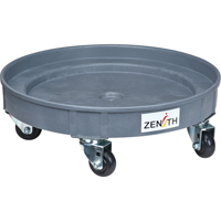 Leak Containment Drum Dolly, 24.25" dia. X 7.625" H, 1.5 US Gal. Spill Cap. Haskins Industrial Inc.