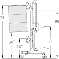 Manipulateur ergonomique de baril &agrave; port&eacute;e &eacute;lev&eacute;, DM-100-HR, 30 - 85 gal. US (25 - 70 gal. imp.) Haskins Industrial Inc.