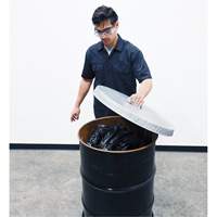 Couvercle pour baril ouvert en acier galvanis&eacute; Haskins Industrial Inc.