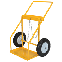 Gas Cylinder Cart, Rubber Wheels, 22" W x 14-1/8" L Base, 250 lbs. Haskins Industrial Inc.
