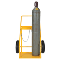 Gas Cylinder Cart, Rubber Wheels, 22" W x 14-1/8" L Base, 250 lbs. Haskins Industrial Inc.