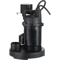 Thermoplastic Submersible Sump Pump, 2560 GPH, 115 V, 4.6 A, 1/3 HP Haskins Industrial Inc.