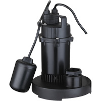 Thermoplastic Submersible Sump Pump, 2560 GPH, 115 V, 4.6 A, 1/3 HP Haskins Industrial Inc.