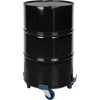 Chariot pour baril, Acier, Capacit&eacute;e 1400 lb, Diam&egrave;tre 24", Roue en &eacute;lastique bleu Haskins Industrial Inc.