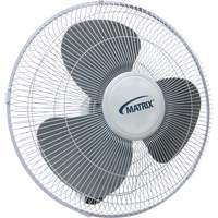 Wall Mount Oscillating Fan, Commercial, 16" Dia., 3 Speeds Haskins Industrial Inc.