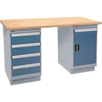 &eacute;tabli pr&eacute;conçu, Porte & tiroirs, Cap 2500 lb, 72" la x 30" p, 34" h Haskins Industrial Inc.