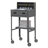 Shop Desk, 23" W x 20" D x 47-3/4" H, Grey Haskins Industrial Inc.
