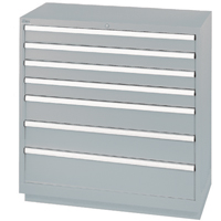 Armoires de rangement avec tiroirs, 7 tiroirs, 40-1/4" la x 22-1/2" p x 41-3/4" h, Gris Haskins Industrial Inc.
