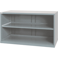 Shelf Cabinets, Steel, 33-1/2" H x 56-1/2" W x 28-1/2" D, Light Grey Haskins Industrial Inc.